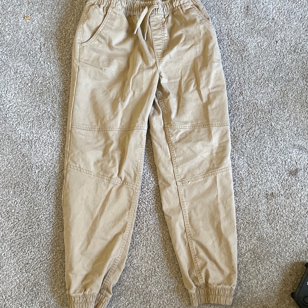 Boys size 10/12 husky tan cargo pants